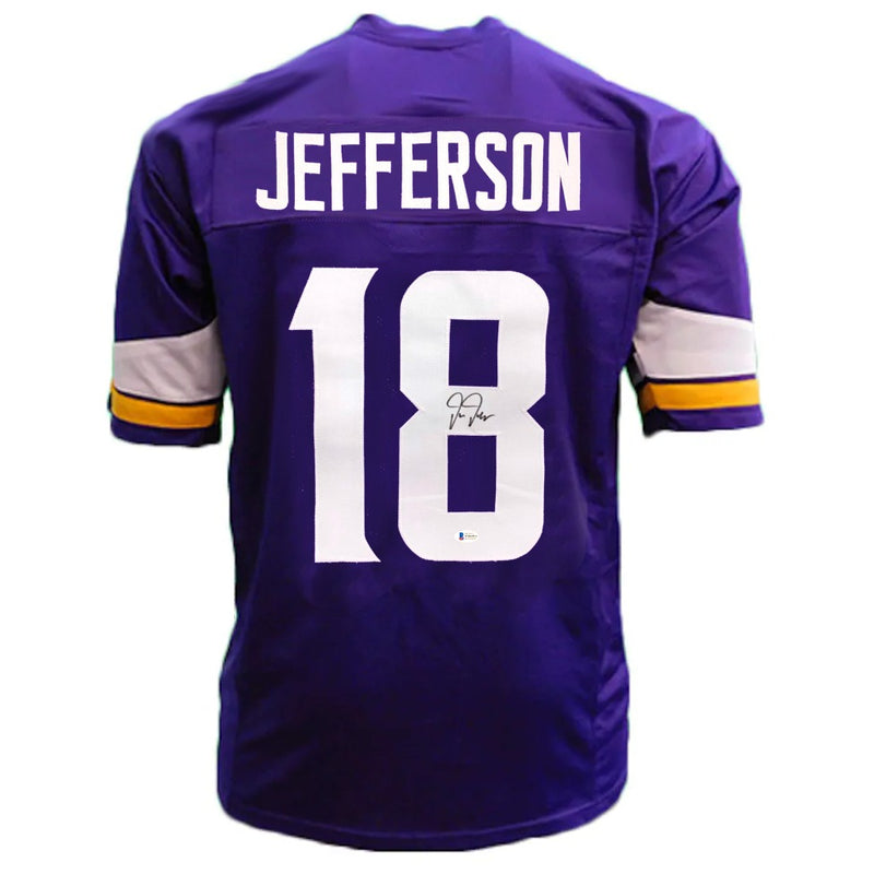 Justin Jefferson Autographed Purple Pro-Style Jersey