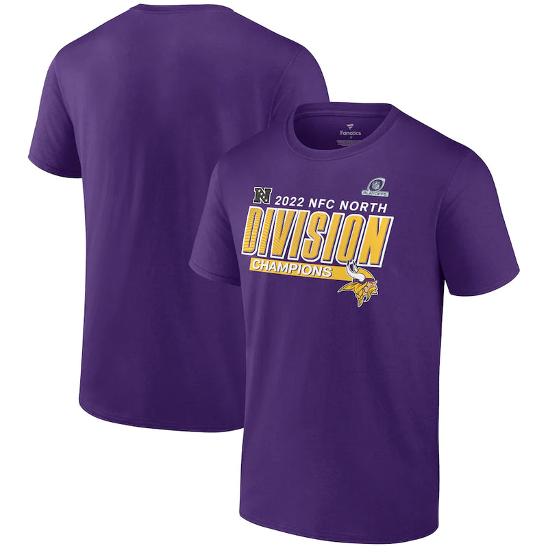 Men's Fanatics Branded Purple Minnesota Vikings 2022 NFC North Division Champions Divide & Conquer T-Shirt