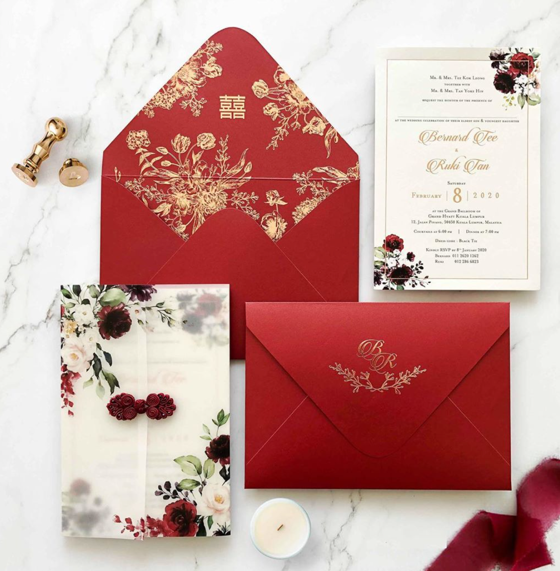 38 Modern Chinese Wedding Invitation Designs for Your Banquet – East Meets Dress