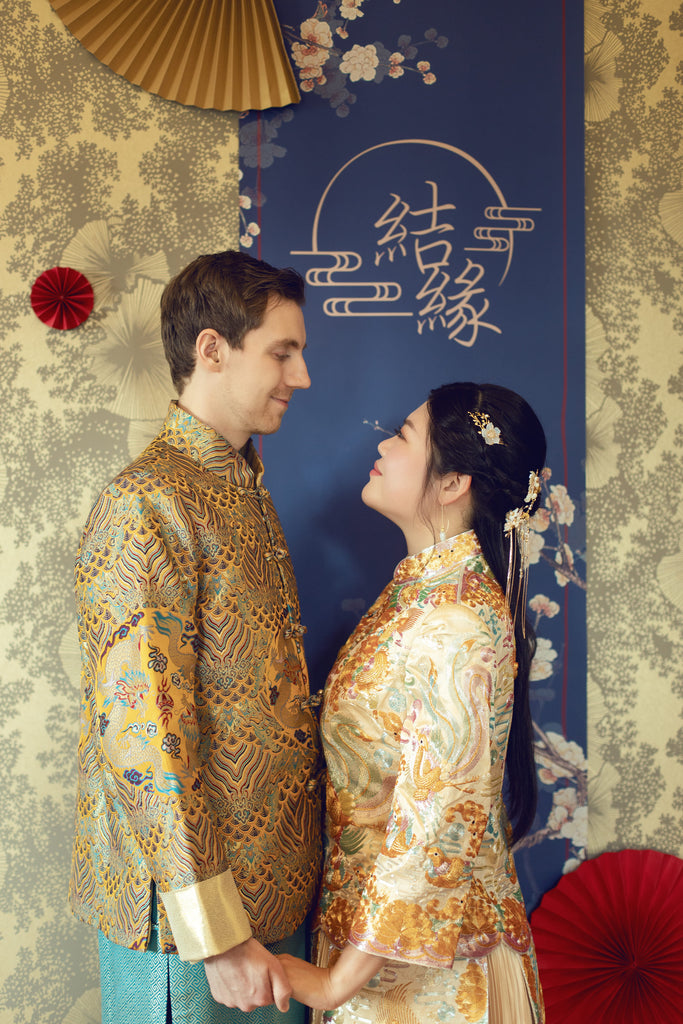 East Meets Dress Asian American Wedding Qun Kwa