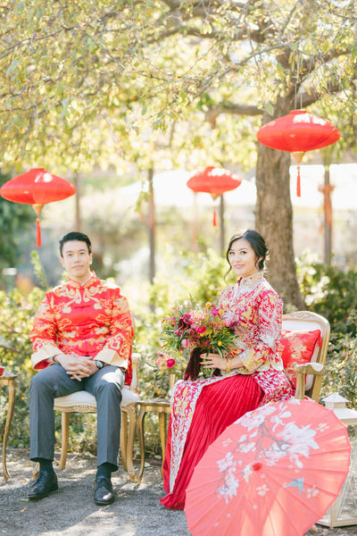 Chinese Wedding Decorations, Red Lanterns at Tea Ceremony