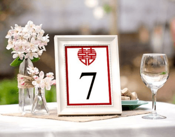 Modern Chinese Wedding Banquet Decorations, Table Cards