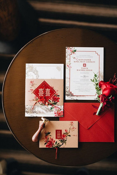 5 Must-Have Chinese Wedding Symbols For Your Wedding, Double Happiness Invitations, By East Meets Dress