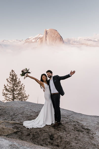 East-Meets-Dress-Modern-Asian-American-Wedding-Yosemite-Engagement-Photoshoot-Red-Cheongsam