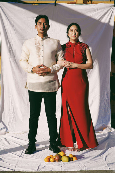 East Meets Dress, Multicultural Wedding, Chinese and Filipino roots, Chinese-American real bride