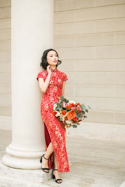 Modern Cheongsam Qipao Dress For Your Chinese Wedding Inspiration, Melinda Dress