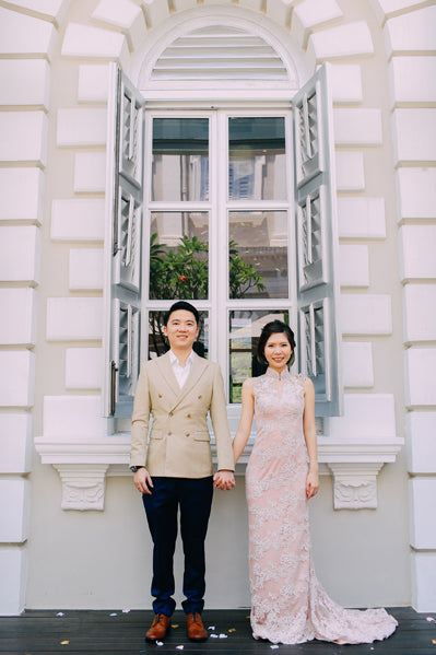 Modern Cheongsam Qipao Dress For Your Chinese Wedding Inspiration, Pink Chinese Wedding Dress
