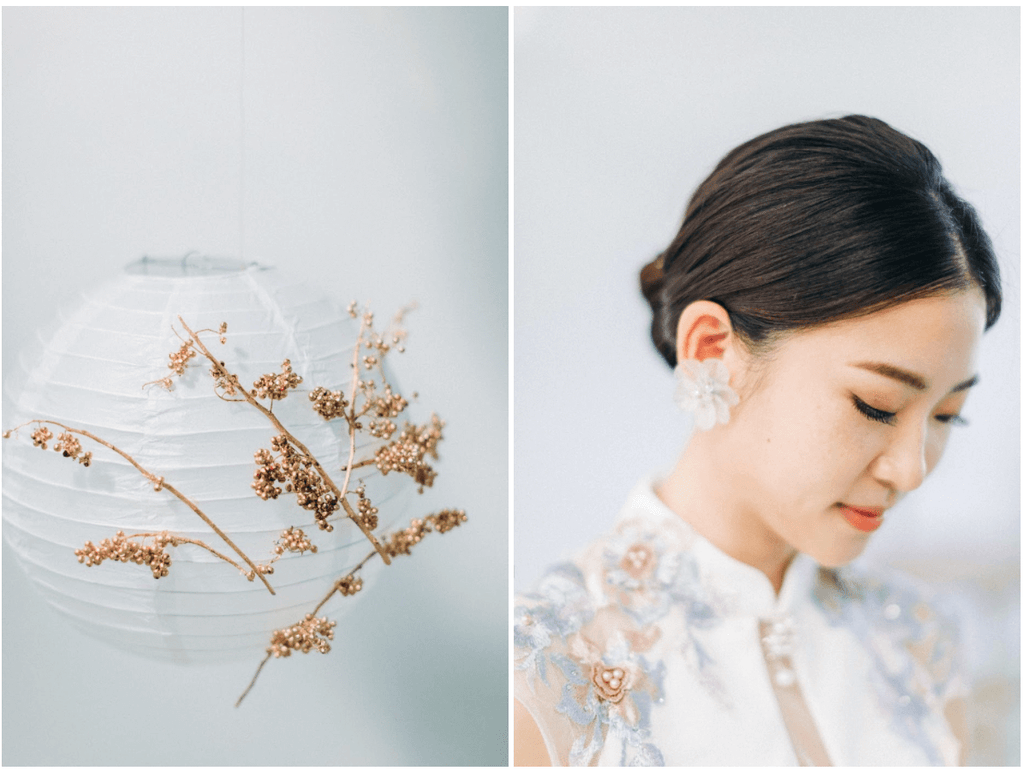 Chinese Wedding Tradition Ideas, Modern White Cheongsam with Jade Jewelry