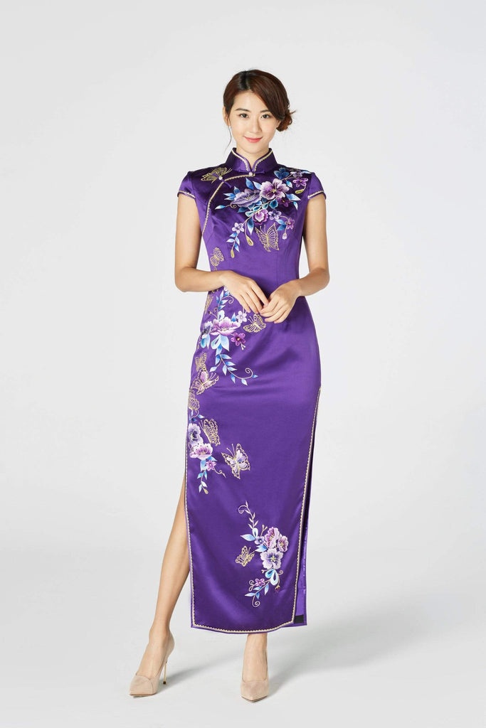 Qipao Dress Fabric Type Silk
