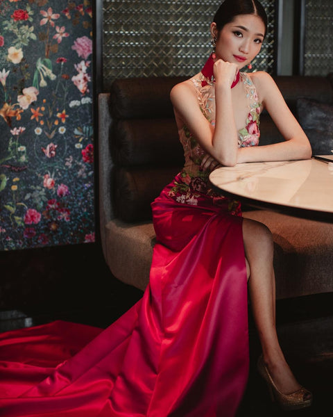 Modern Cheongsam Qipao Dress For Your Chinese Wedding Inspiration, Pink Chinese Wedding Dress