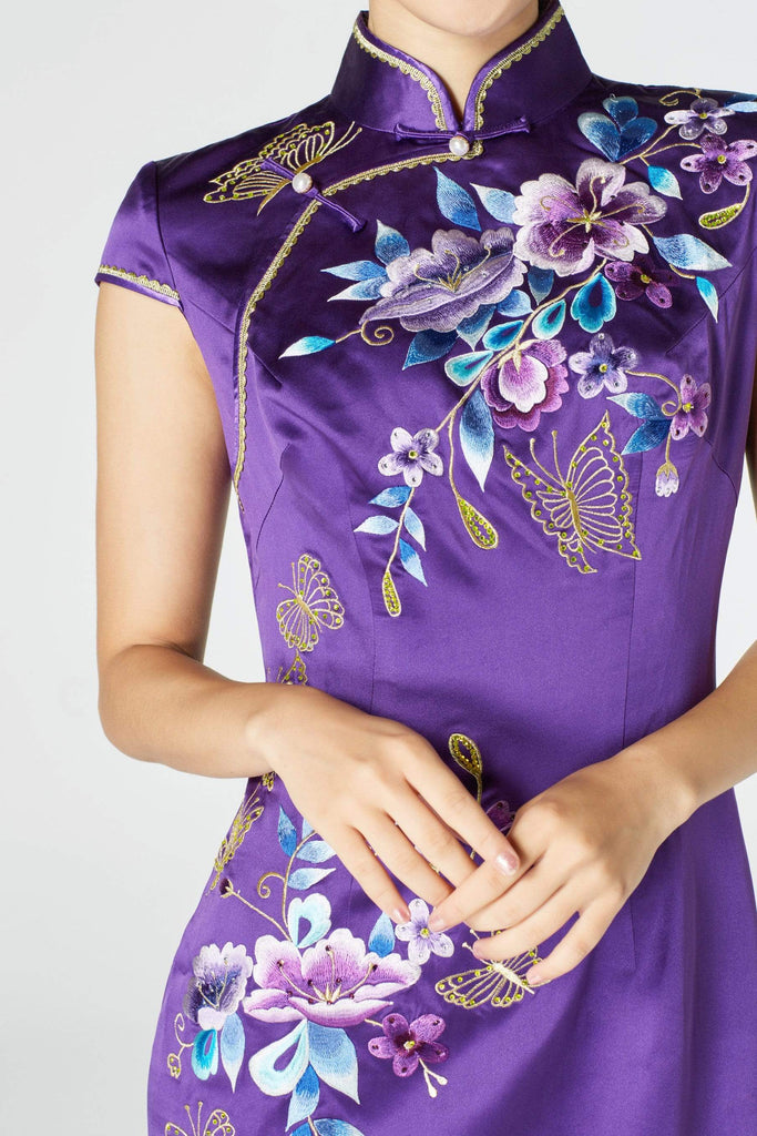 Wedding Dress Colors and Meanings, Purple Chinese Wedding Dress Color and Meaning, East Meets Dress