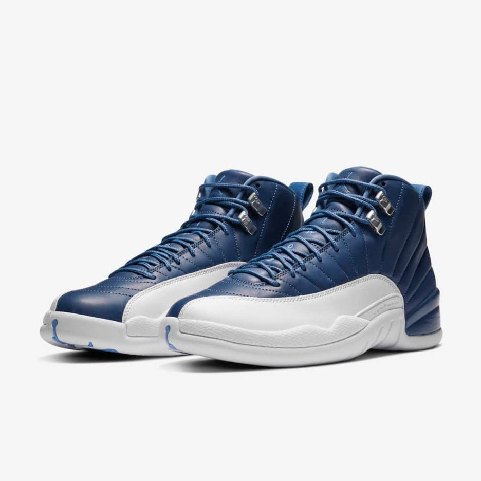 blue and white jordans retro 12