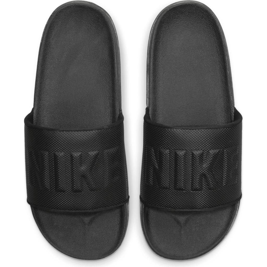 nike offcourt sliders in black