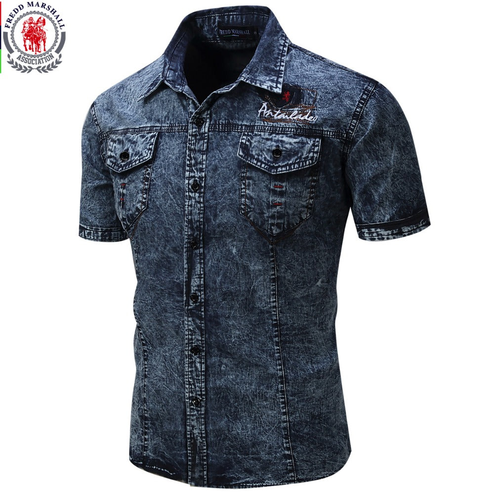 denim shirt for men 2017