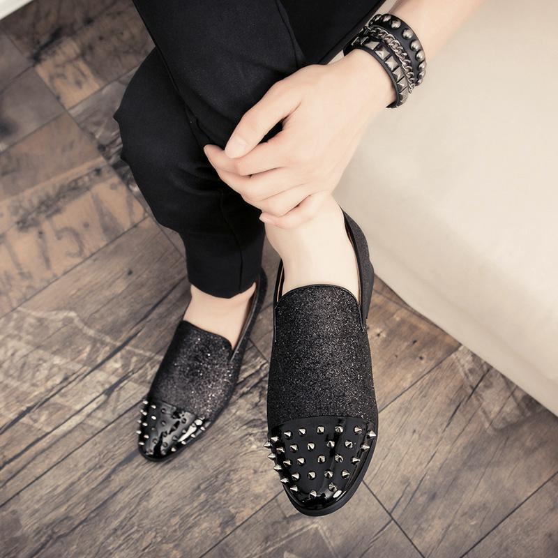 black rivet dress shoes