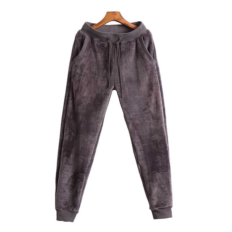 velvet joggers men