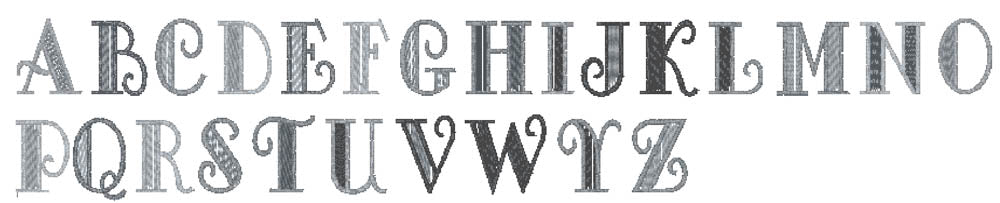 Deco embroidery font