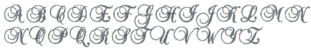 Feather embroidery font