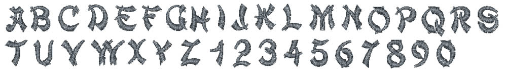 Tibet embroidery font