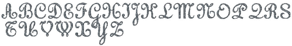 Twin embroidery font