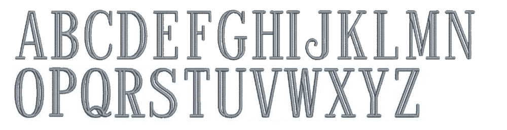 Williamsburg embroidery font