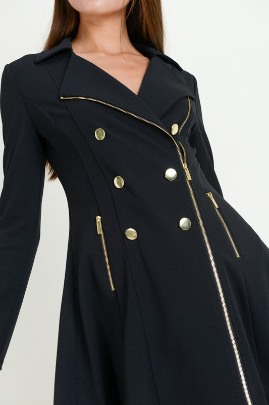 zip up trench coat