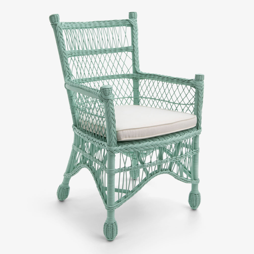 aqua wicker chair