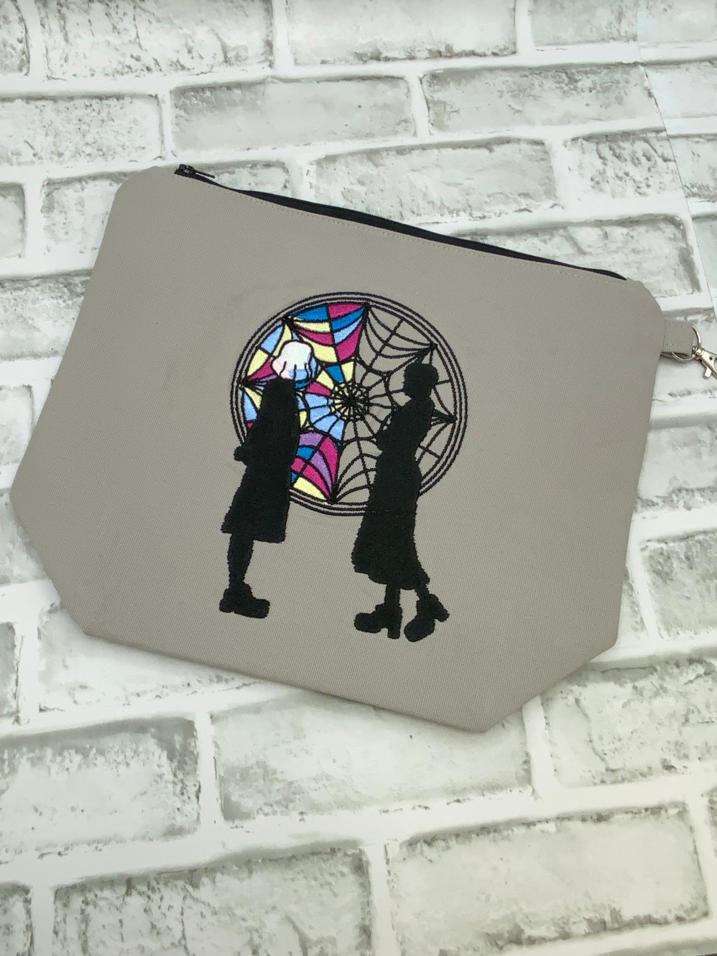 Ophelia Hall window embroidered zipper bag