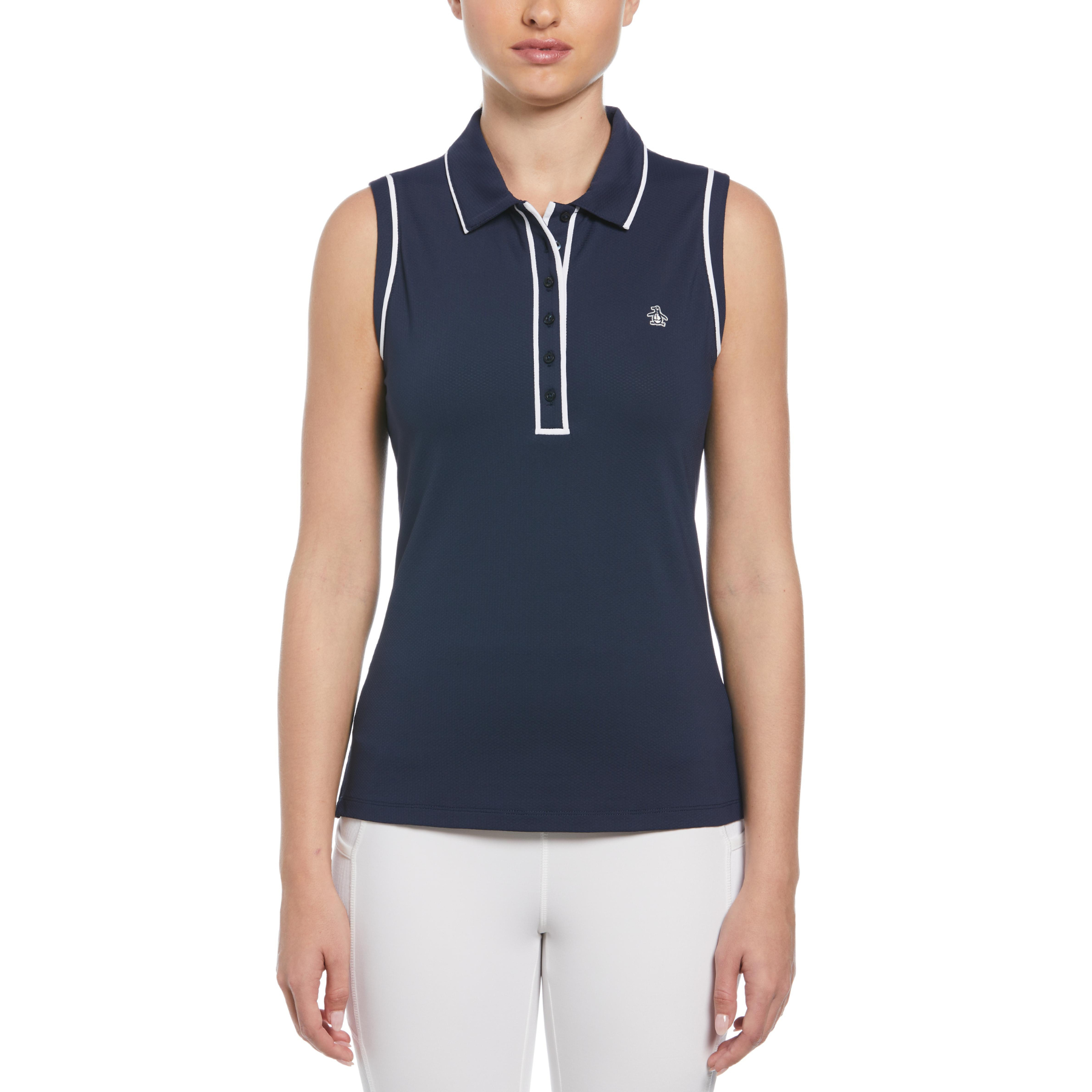 Women’s Veronica Sleeveless Golf Polo Shirt In Black Iris