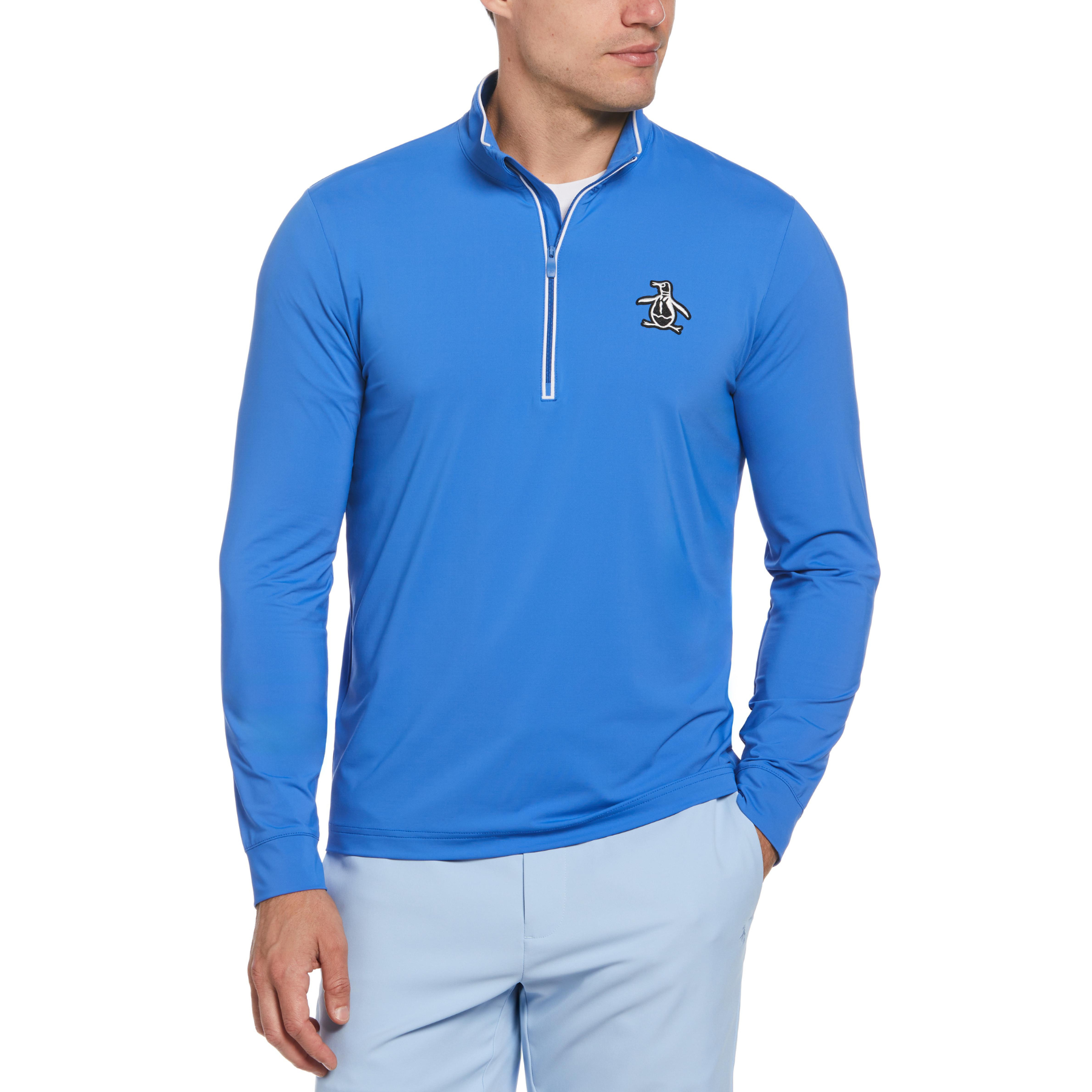 Technical Earl 1/4 Zip Long Sleeve Golf Sweater In Nebulas