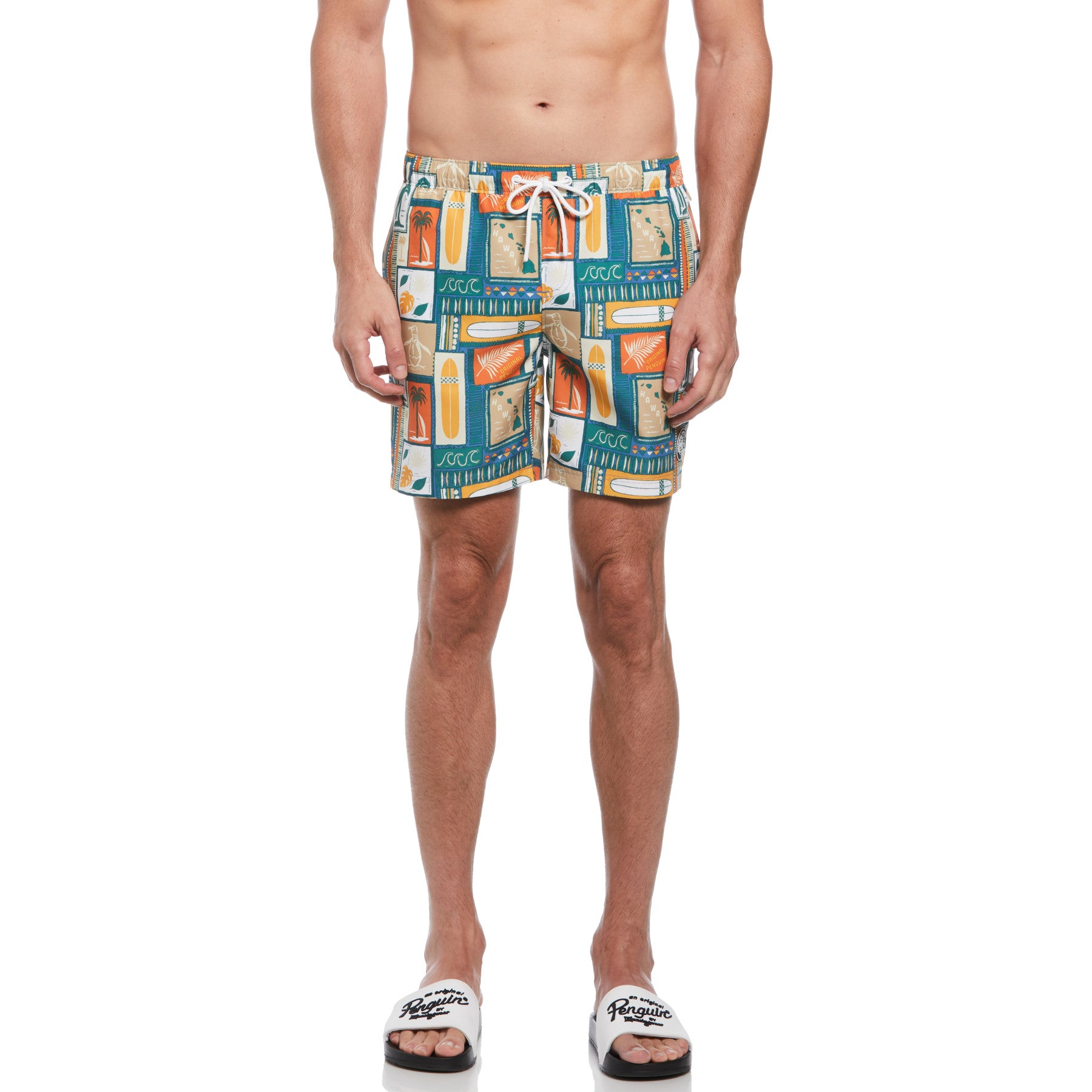 Surf Pete Print Swim Shorts In Star Sapphire