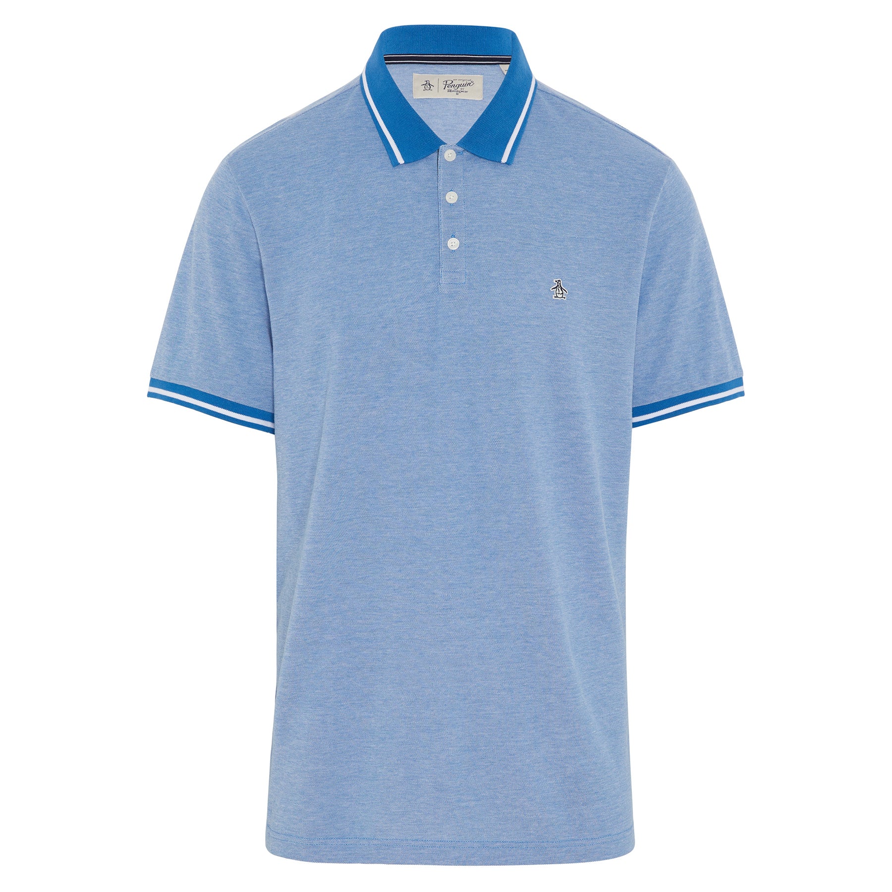 Birdseye Pique Tipped Polo Shirt In Star Sapphire