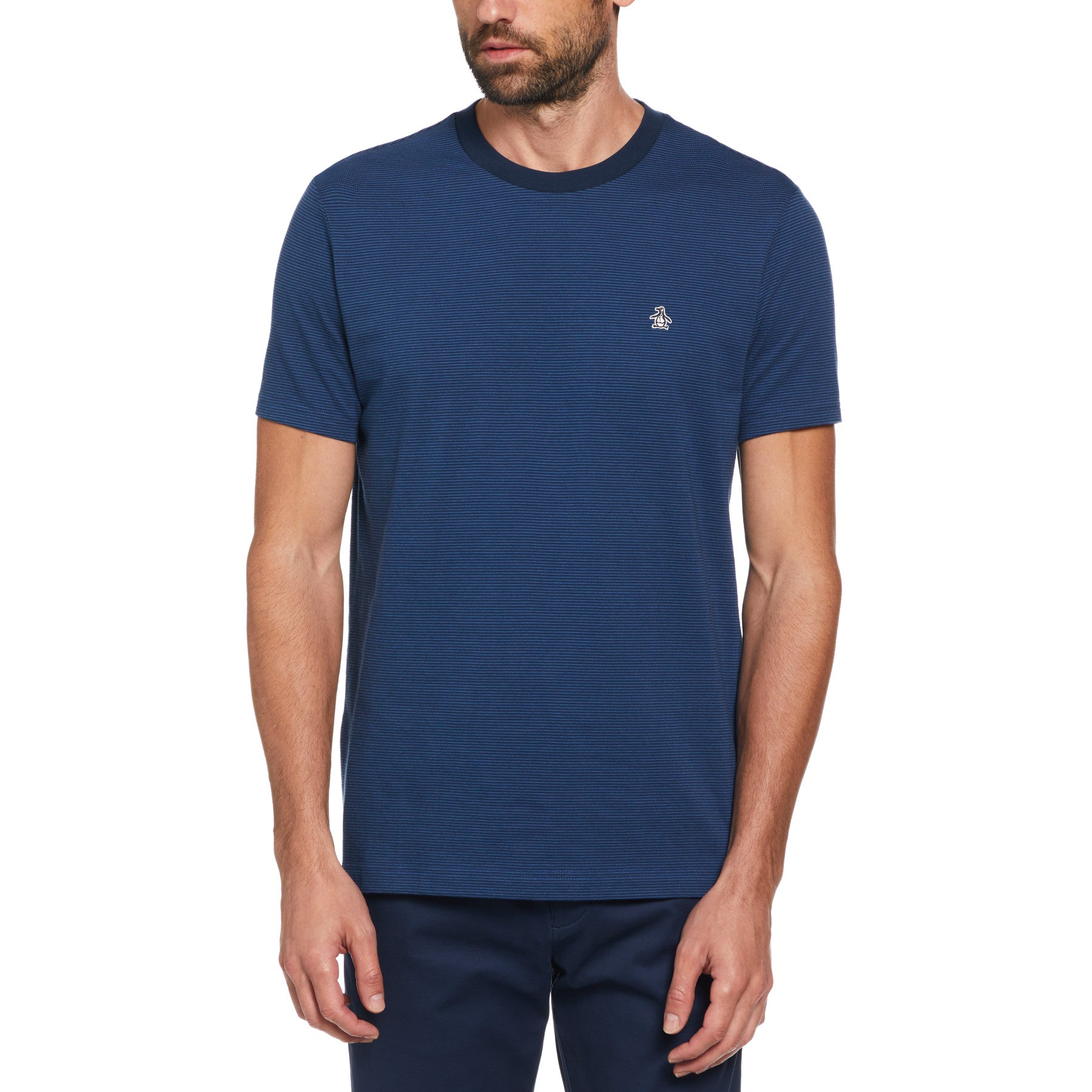 Micro Stripe T-Shirt In Dress Blues