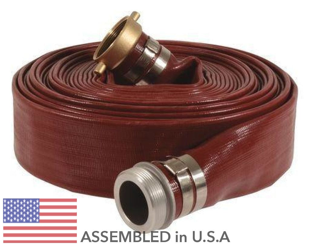 Suction HoseEPDM Rubber2" x 20 FTPin Lug Complete Kit100 FT Red 