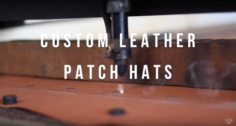 laser engraved leather patches for hats by dekni creations