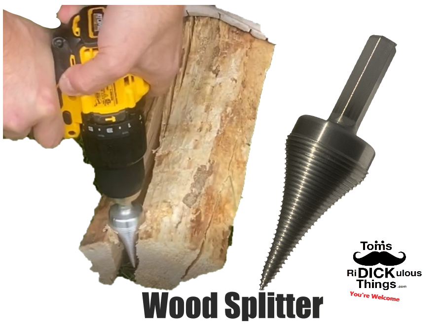 DOITOOL 1PCS 42mm Log Splitter Wood Splitter Drill Heavy Duty Drill Screw Cone Driver Fire Wood Log Splitter Splitting Wood Cone Drill Bit Shrank Handle,42mm 