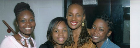 Zemira Israel with old singing trio group Bliss and President of Essence Magazine