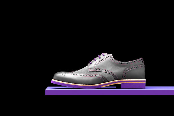 mens grey wingtip shoes