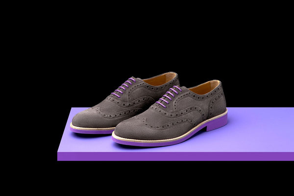 purple suede dress shoes