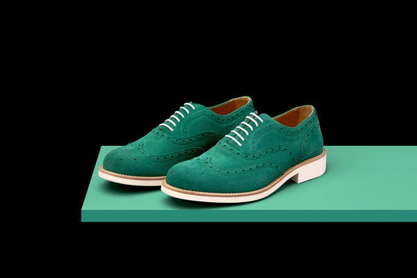 green suede dress shoes