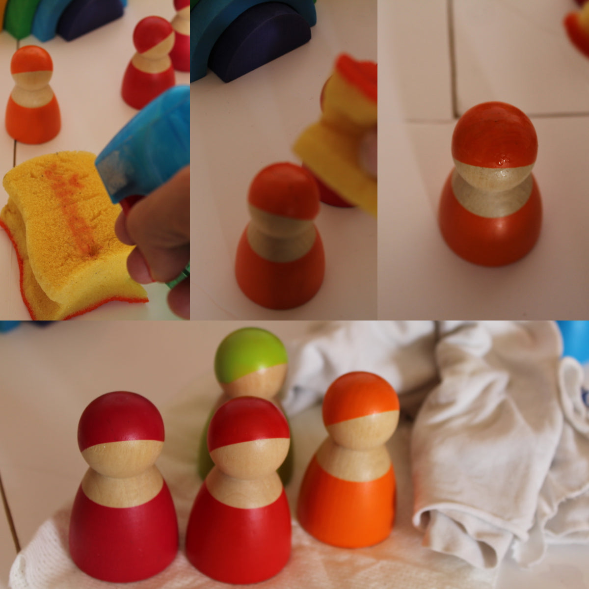 Wooden toys disinfection process