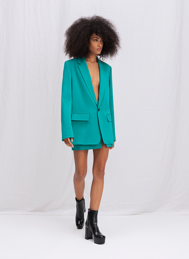 zara turquoise jacket