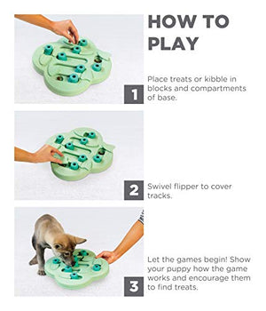 Outward Hound Dog Brick Interactive Treat Puzzle Dog Toy, Intermediate