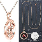 "Superstar Zodiac Constellation Pendant Necklace Made with Premium Crystal Horoscope Jewelry, Gold or Rose Gold Plated, 18"+ 2"