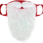 (2 Pack) Encased Face Mask Funny Bearded Holiday Santa Costume for Adults for Christmas 2021 (One size fits all)