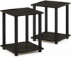 Furinno Simplistic End Table, Espresso/Black