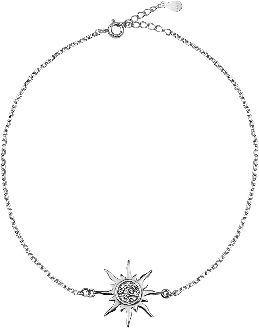 Sofia Milani - Women's Bracelet 925 Silver - with Zirconia Stones - Star Sun Pendant - 30215