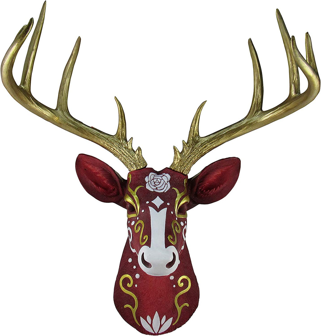 Deer Head Faux Taxidermy Wall Sculpture| Rustic Cabin Wall Art and Home Decor Accent - 19.5"
