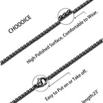 KouGeMou Cross Necklace Stainless Steel Necklace Religious Bible Verse Pendant Crucifix Necklace...