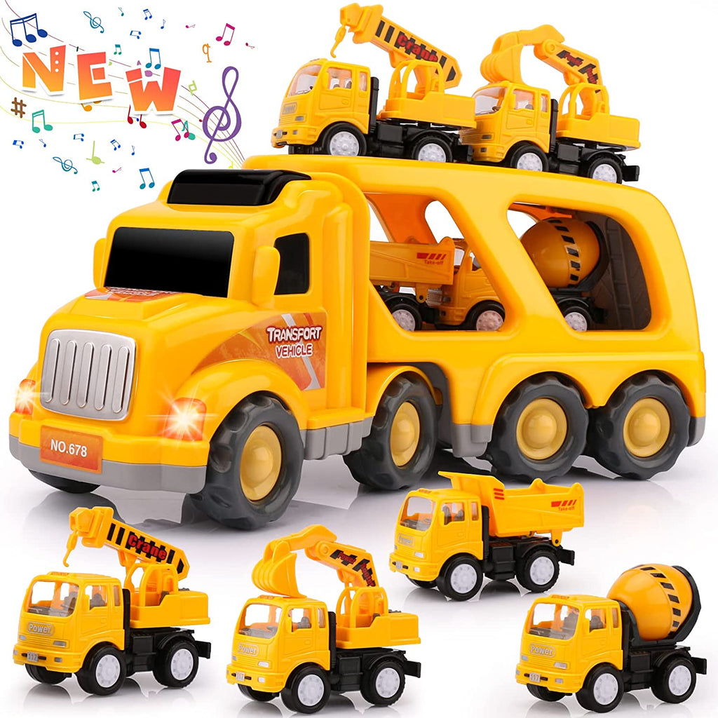 Nicmore Kids Toys Car for Boys: Boy Toy Trucks for 1 2 3 4 5 6 Year Old Boys Girls | Toddler Toys 5 in 1 Carrier Vehicle Construction Toys for Kids Ag